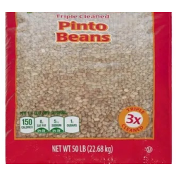 Beans, Pinto, Dry, 50lbs per bag